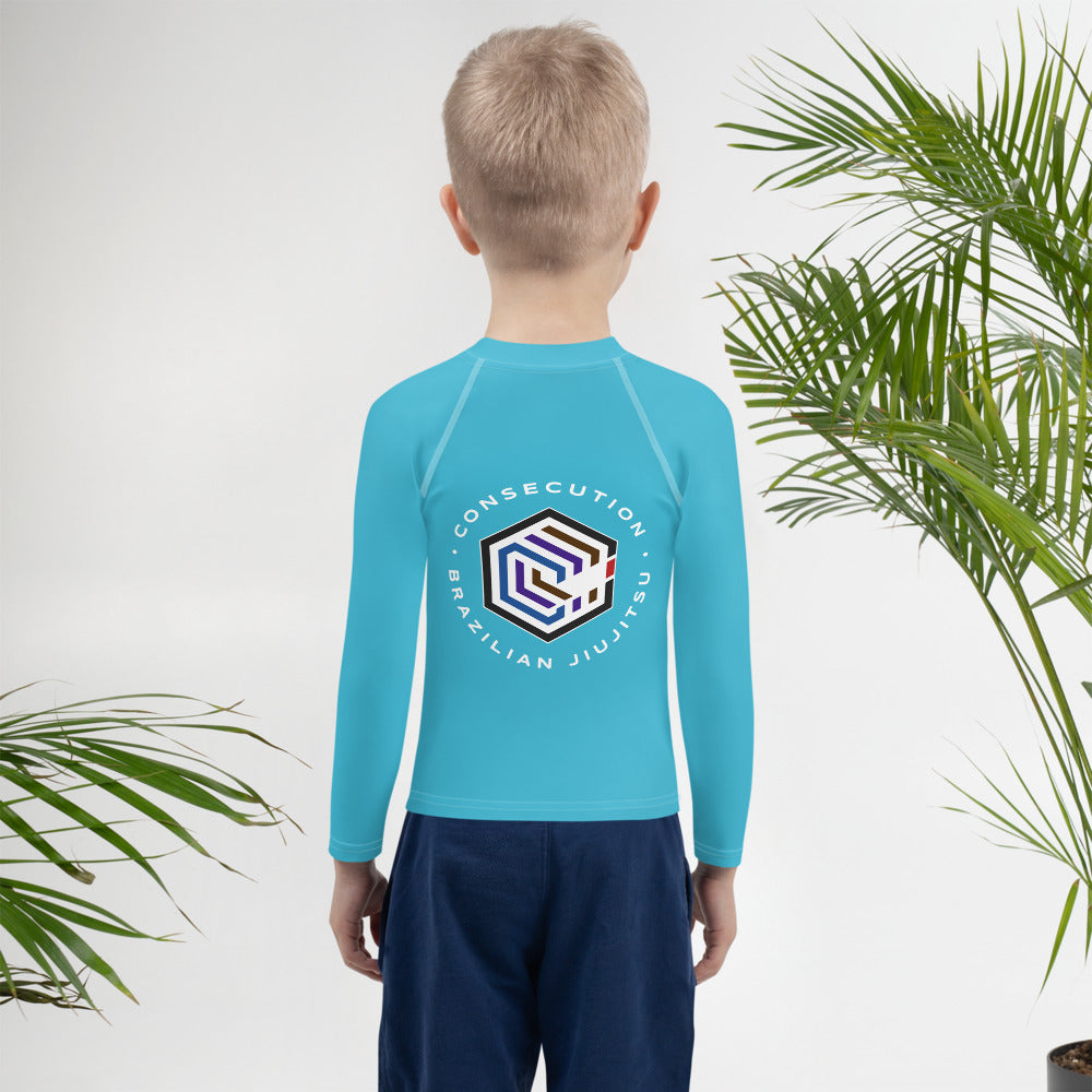 Little Kids Rash Guard Light Blue