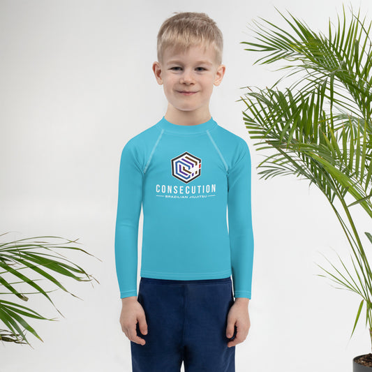 Little Kids Rash Guard Light Blue